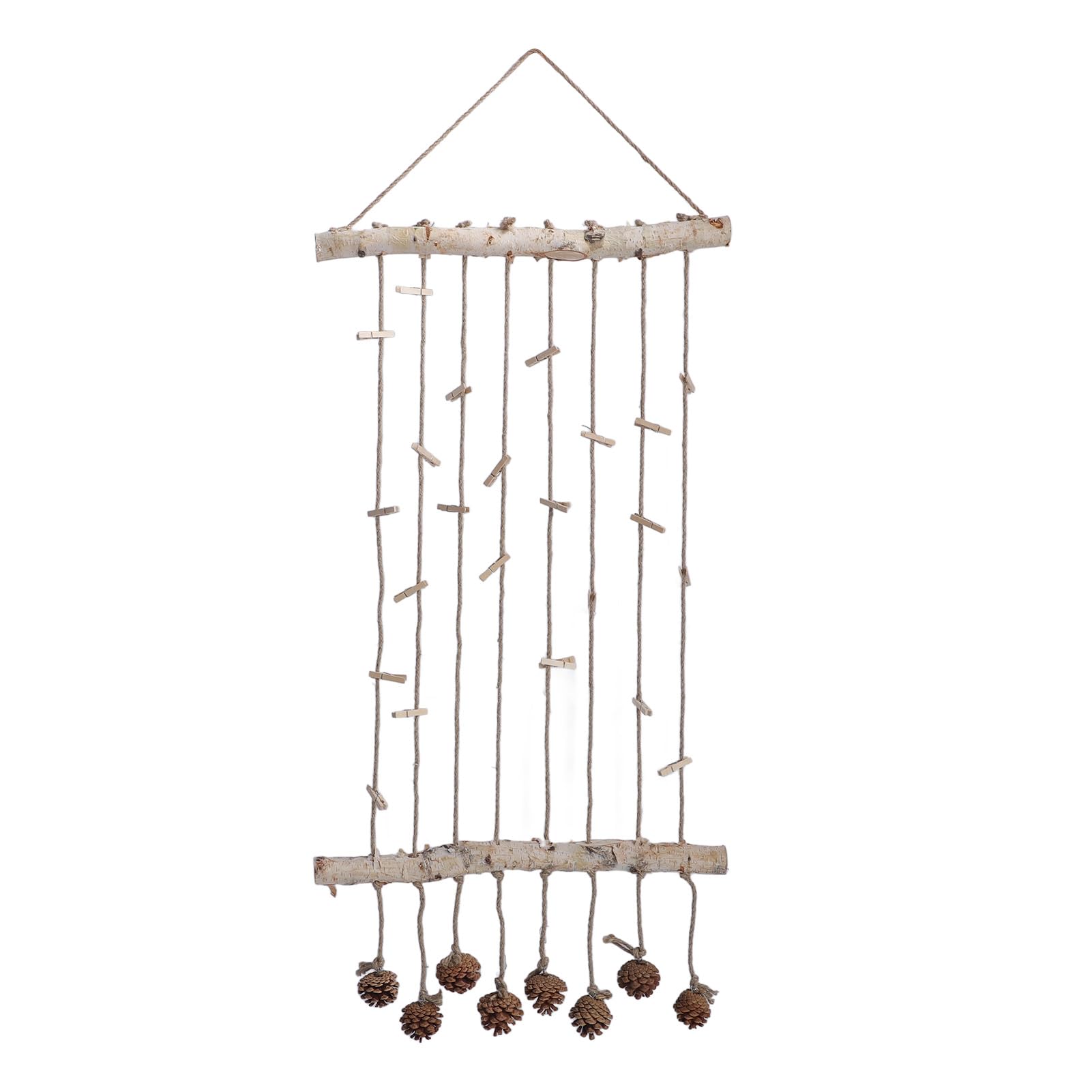 Rustic Birch Wood Wall Hanging Photo Display, Handmade Craftsmanship, Ideal for Living Room and Bedroom Decor, Premium Wood Grain Finish, Thoughtful Present Choice