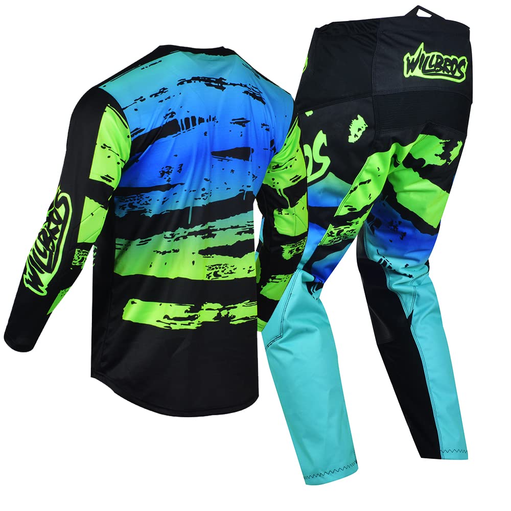 Pantalones y Jersey de Motocross Hombres Mujeres Motocicleta MX Ciclismo Fuera de la Carretera Bicicleta Sucia Traje Ropa de Carrera Adulta Equitación