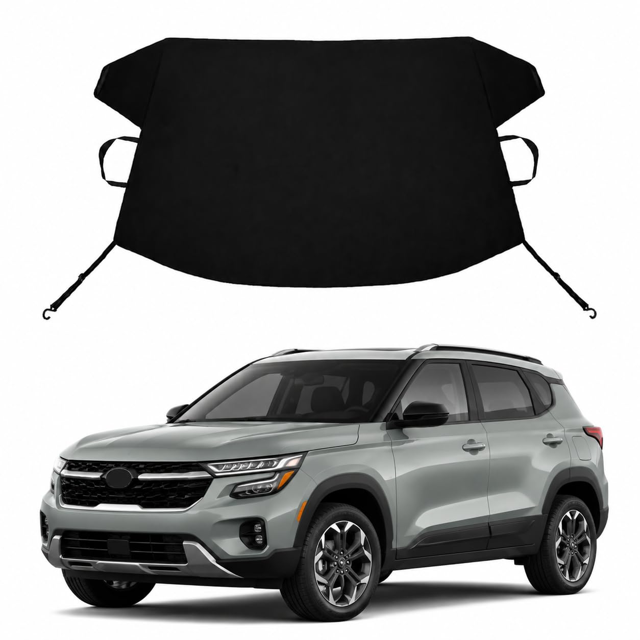 Seltos Custom Windshield Cover for Ice and Snow K-I-A Seltos Heavy Duty 600D Oxford Fabric Windshield Protector Fit Waterproof Frost Snow Cover Winter Car Accessories