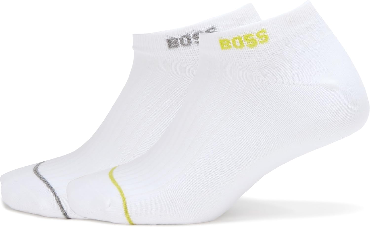 BOSS Men's 2-pack Ankle Logo Ribbed Socks