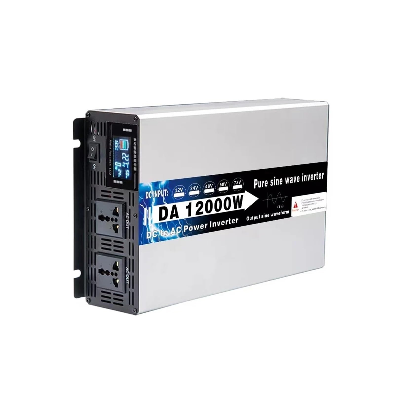 Invertitore Potenza Inverter A Onda Sinusoidale Pura Ad Alta Potenza 8000W 10000W 12000W 12V 220V 24V 48V 60V 72V Convertitore Solare Per Auto Fuori Rete Inverter(24V,120V(60Hz) Uni,12Kw Rem)