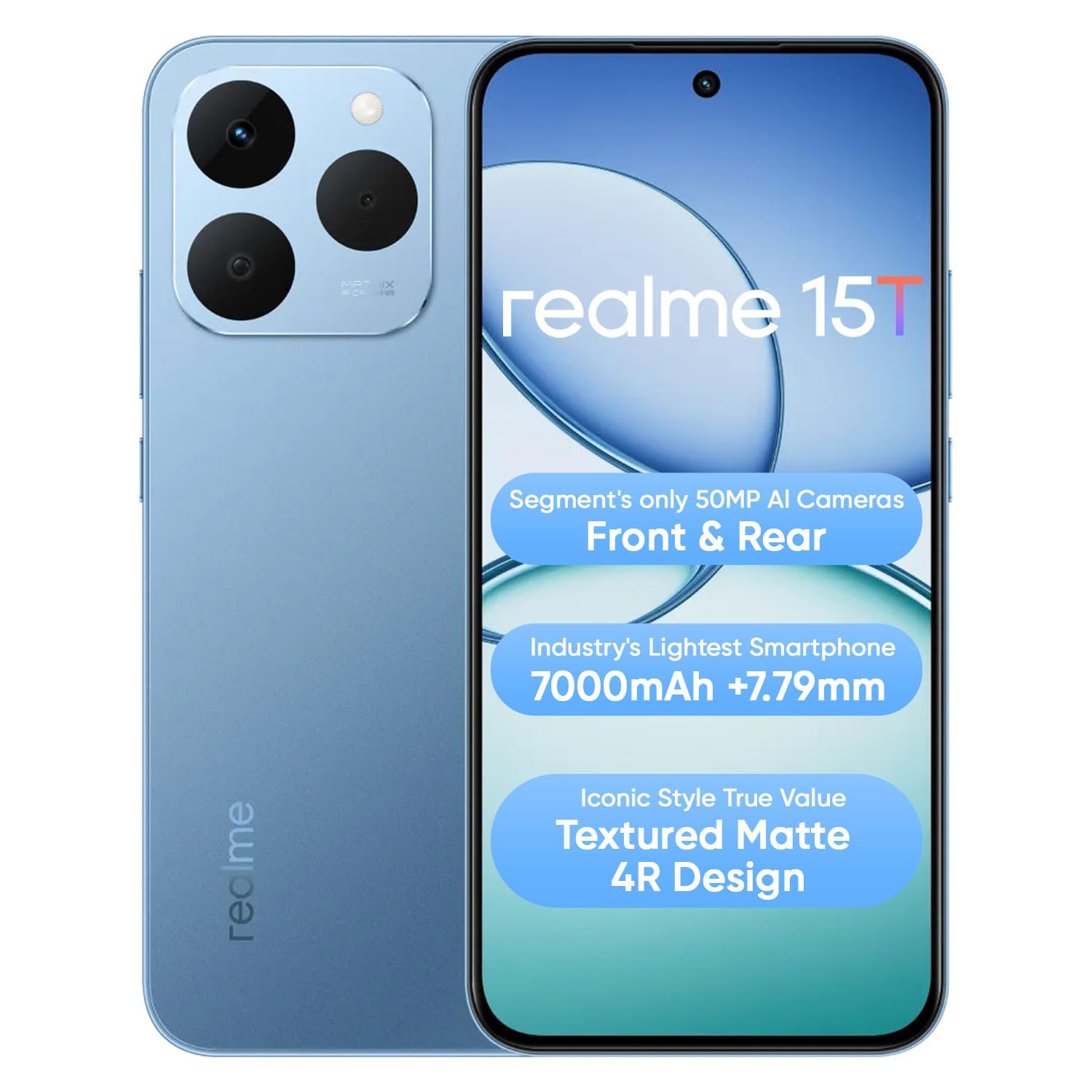 realme 15T 5G Smartphone 8+256GB Blue | 7000mAh Battery, 60W Fast Charge, 6.67inch Screen, 120Hz Display, Front & Rear Dual 50MP Cameras, Dimensity 6400 Max 5G, IP69-image-30