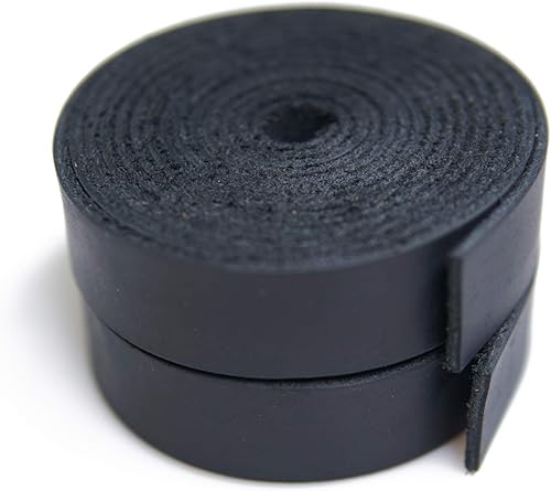 Miniatura 6 de Tira de cuero de grano completo, correa de cuero de 0.079 pulgadas de grosor, cuerda trenzada (12 pulgada de ancho, 72 pulgadas de largo) para