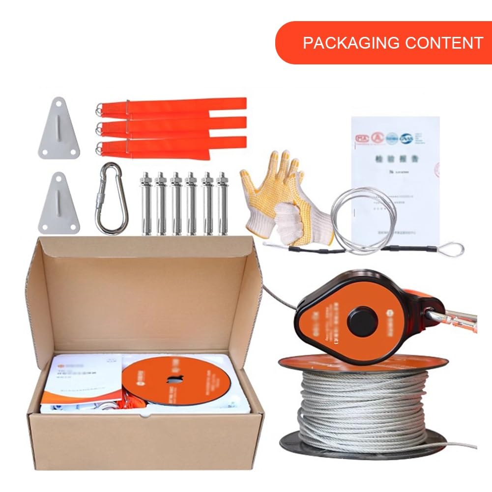 Kit de escape contra incendios cuerda de descenso 2-33 pisos seguridad hogar