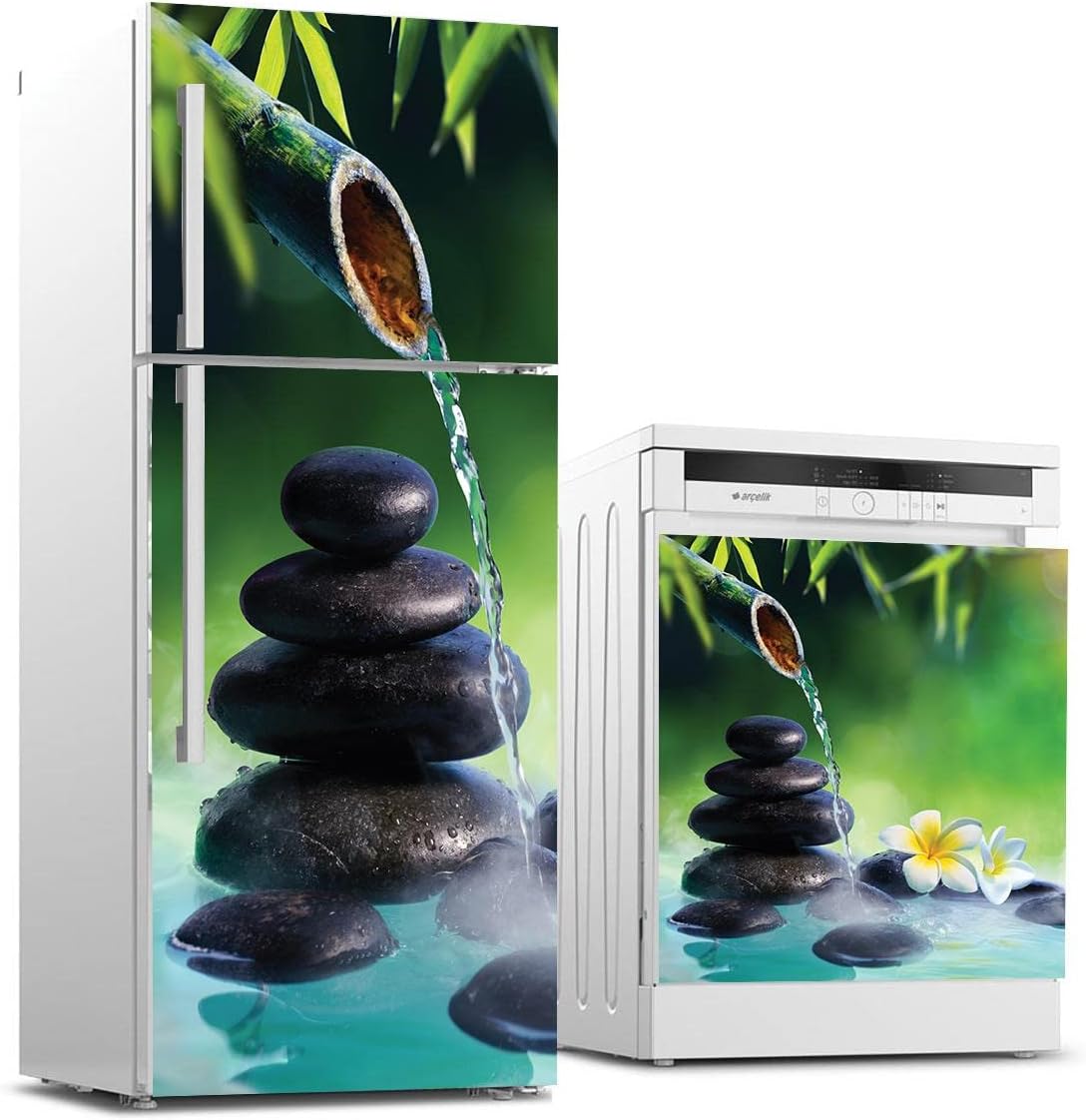 Buzdolabı ve Bulaşık Makinası Beyaz Eşya Sticker Kaplama Çeşme Taş