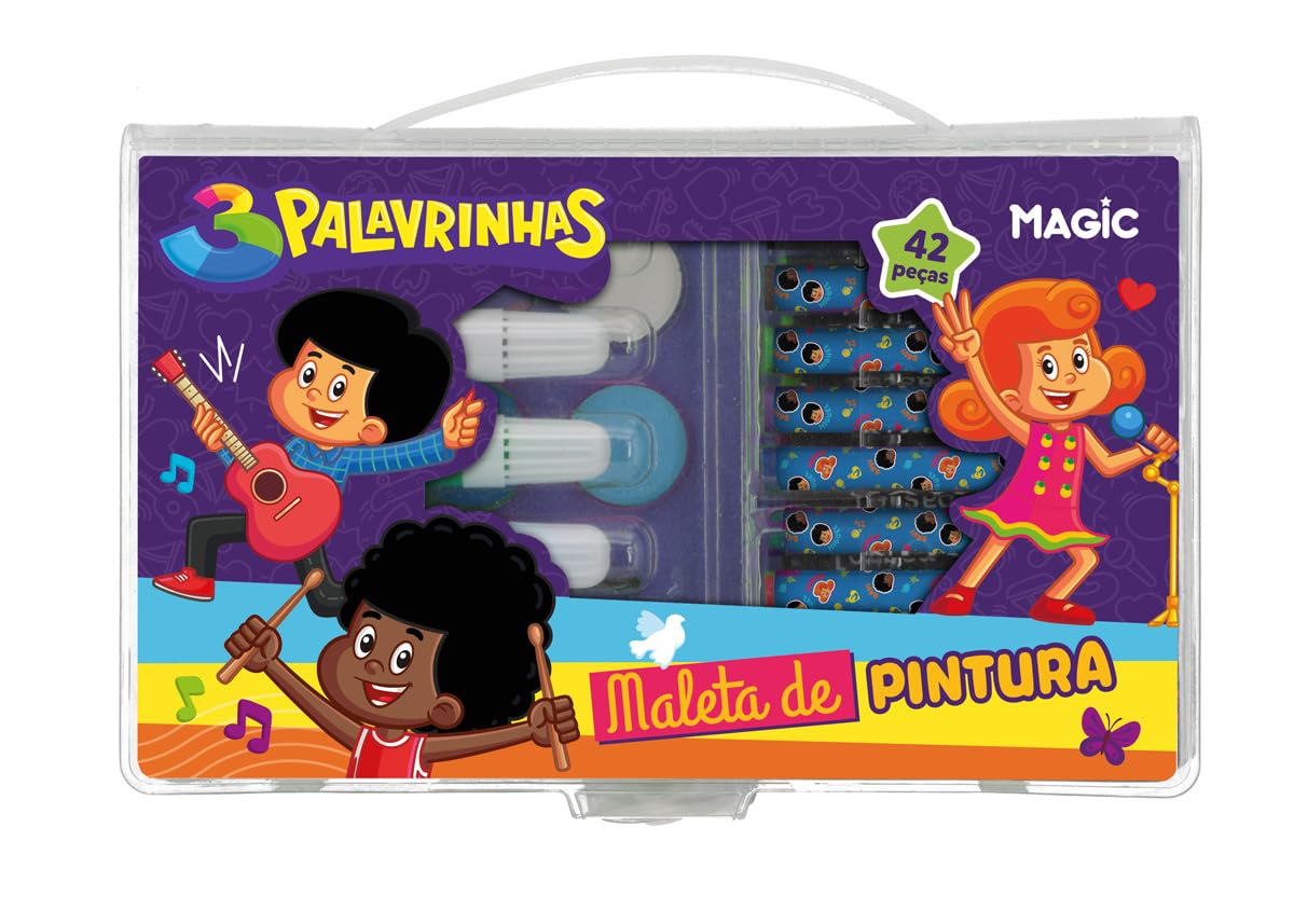 Kit Maleta de Pintura 42 peças 3 palavrinhas | Amazon.com.br
