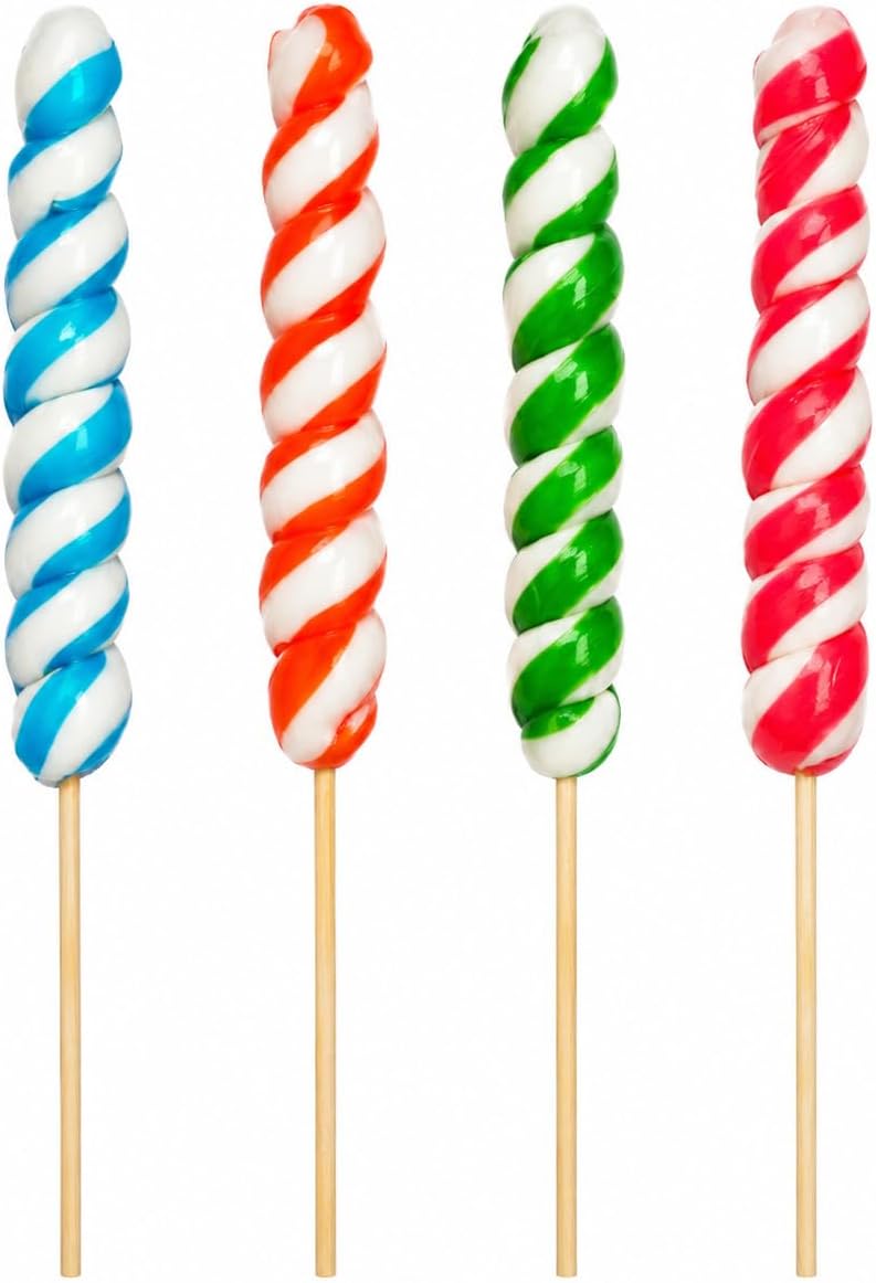 Rainbow Spiral Assorted Colors Lollipop - Irresistible Flavor - Perfect for Party Favor - Long-Lasting Sweetness - 20 grams - Single Piece