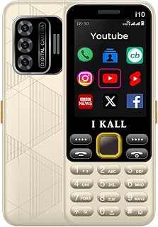 IKALL I10 4G Keypad Mobile Phone | 2.8" Display, Dual SIM, 3.5mm Jack | Loud Speaker, Supporting FB, Utube, Insta | Multim... Price In India