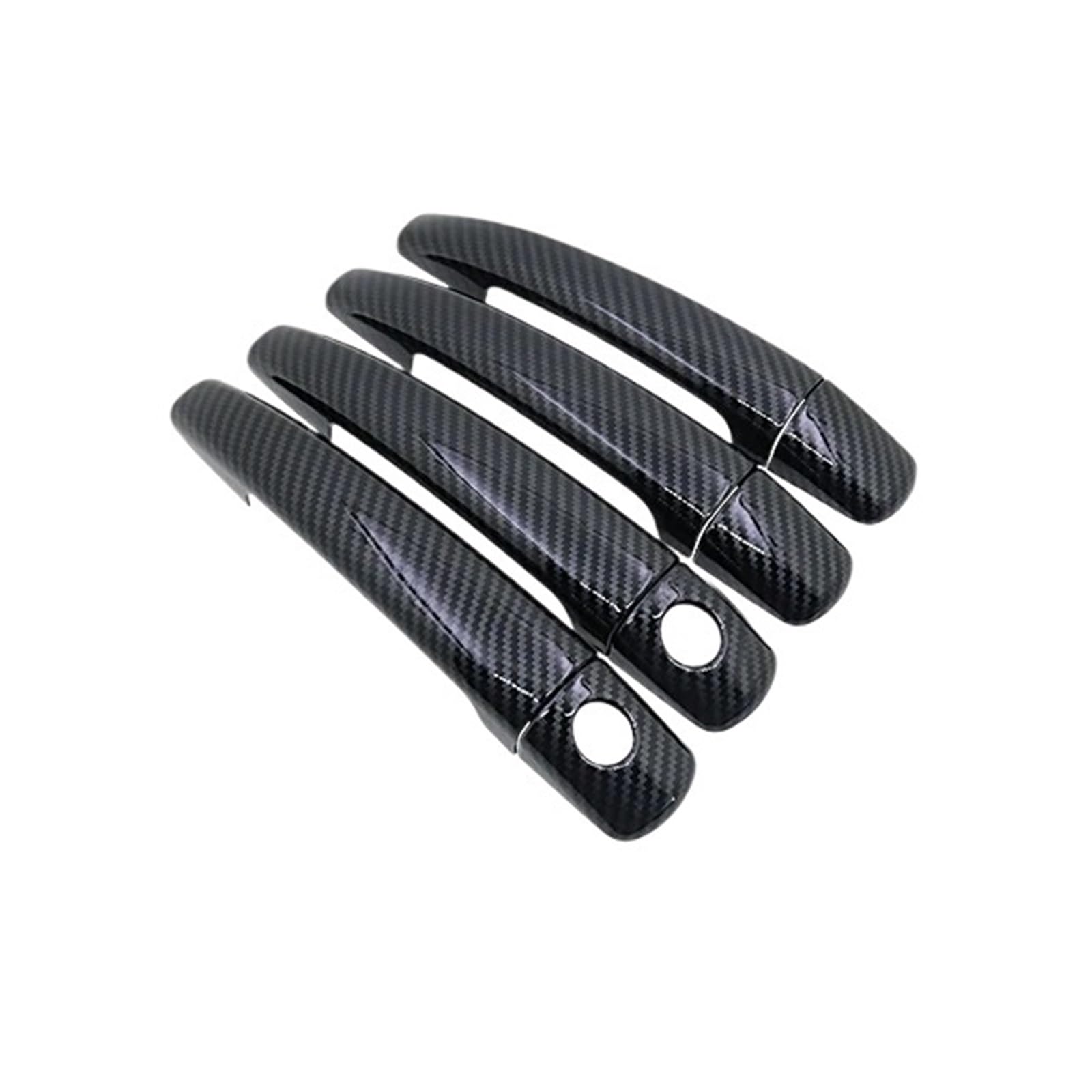 Ropaix 2Keyholes 4Door Side Exterior Door Handle For Peugeot 3008 T84 Mk1 2007-2016 2008 2009 2010 2011 2012 Car Sticker Styling Chrome Door Handle Cover Trim(2Keyholes 4Door)