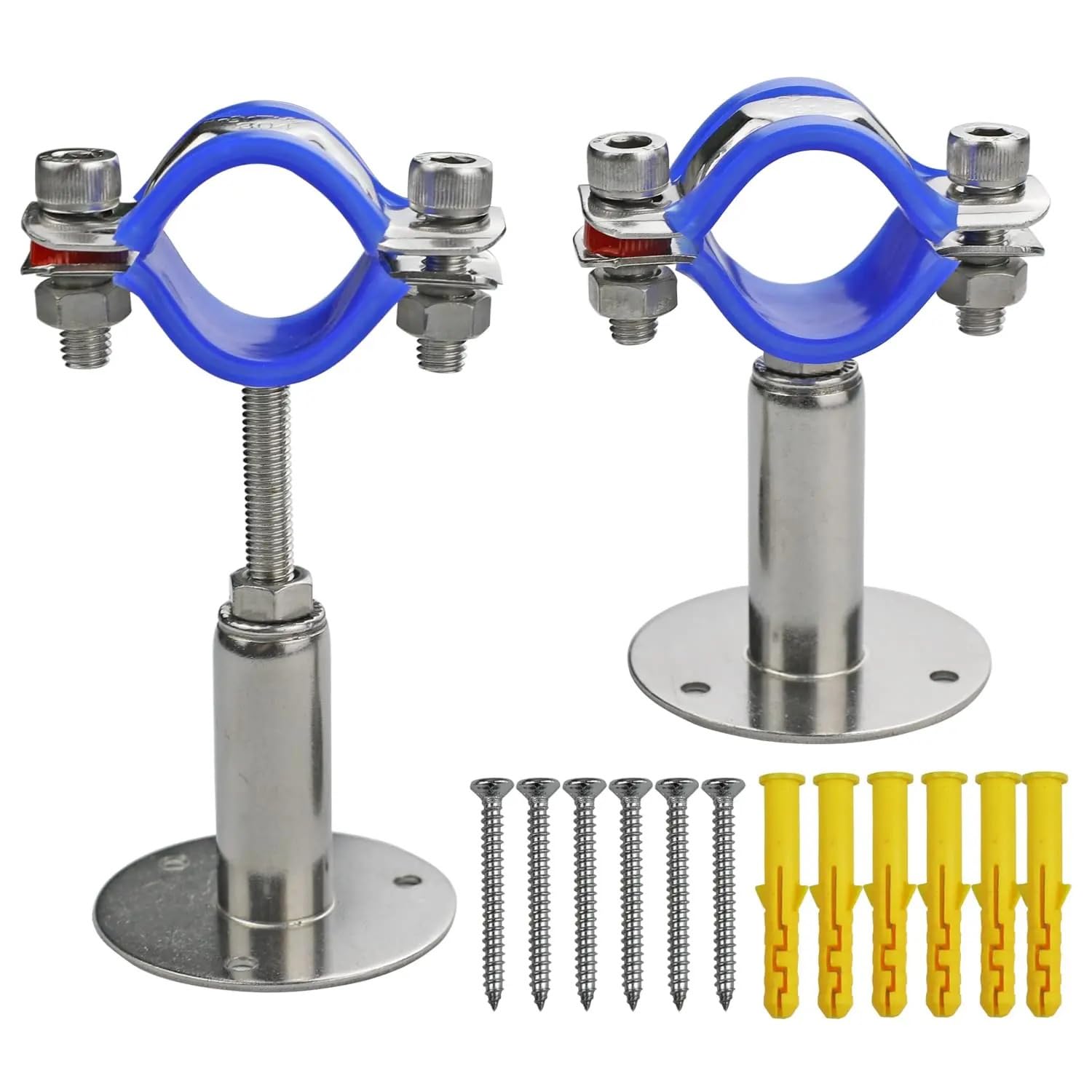 Bgnehrfl 50-100Mm Adjust Pipe Hanger, 2Pc 50-100Mm 100-200Mm Adjustable Rod Fit 15-108Mm Od Tube Bracket Clamp(,15-19Mm)
