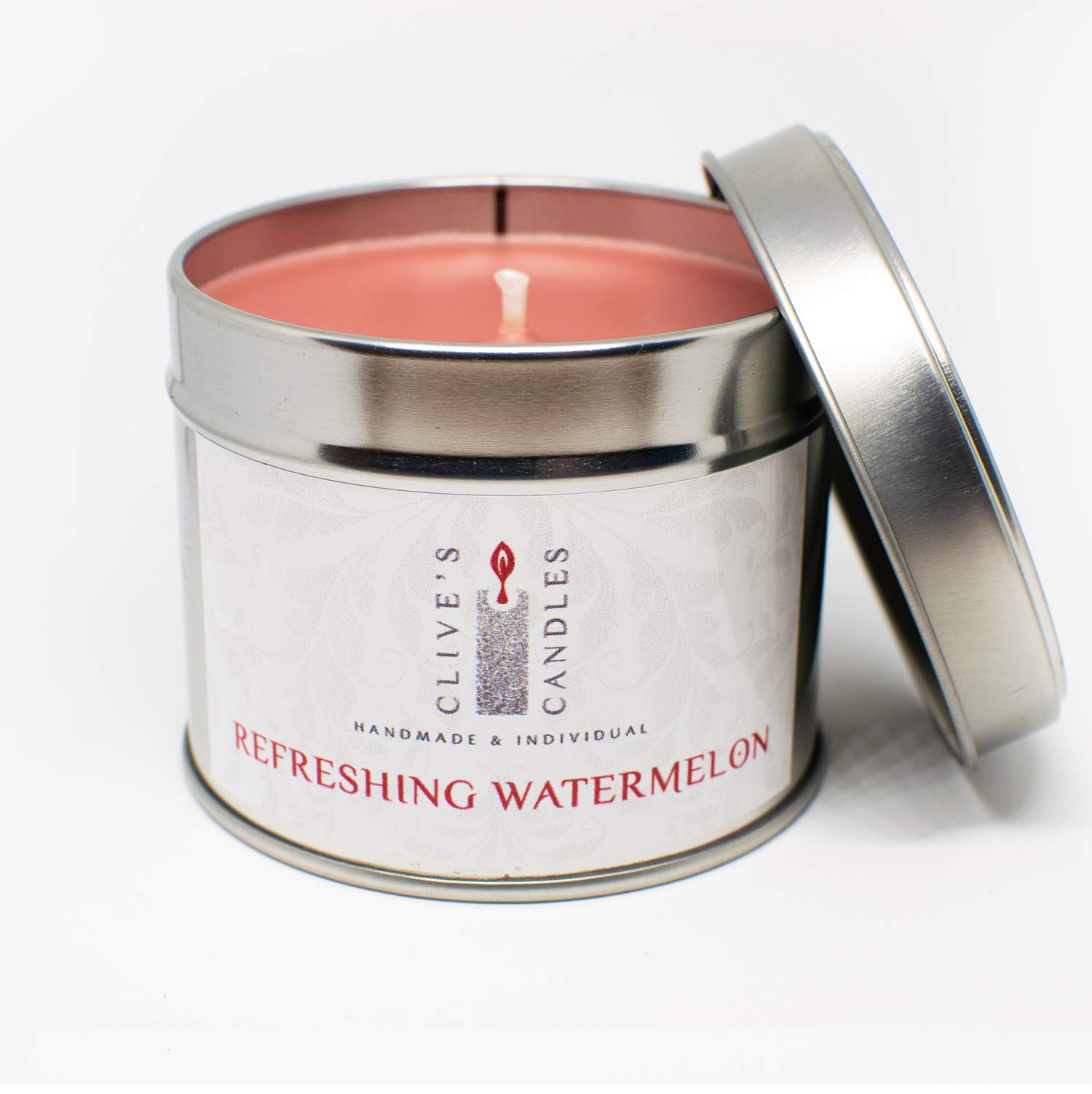 Clive's Candles, Refreshing Watermelon Scented Candle, 200gms, 40 Hours Burn time