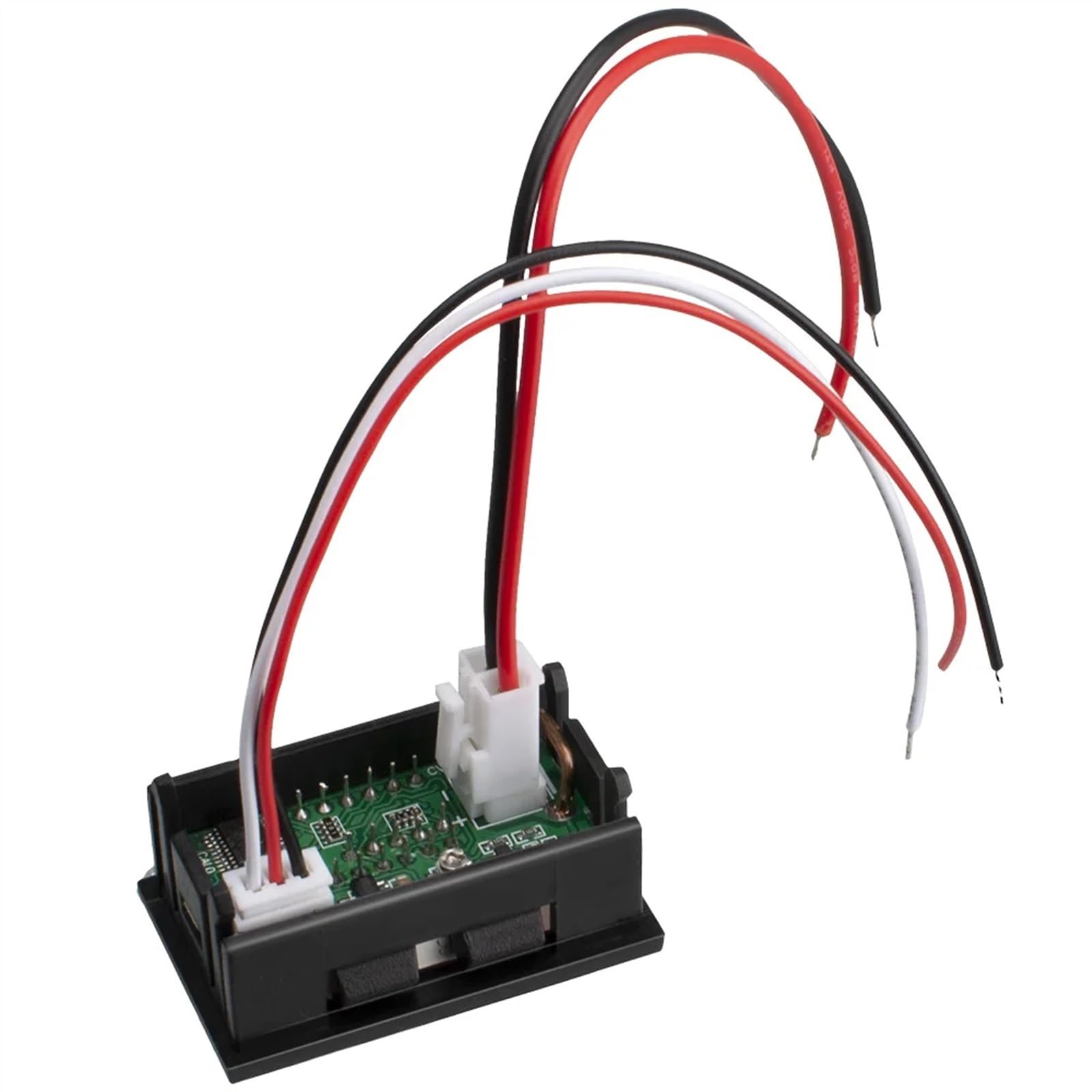 10 Uds voltímetro Digital amperímetro 0,28 "3 bits DC 0-100V/10A Detector de prueba de voltaje de pantalla Dual 5 cables LED Amp medidores de corriente(Red)