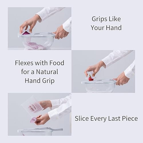 Miniatura 3 de Cortadora de mandolina japonesa, trituradora de repollo, papa, verduras, cebolla con protector