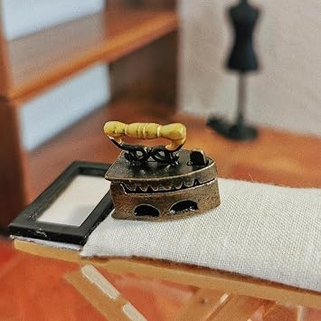1 Pc Dollhouse Mini Iron Model Home Miniature Scene Decor Bronze