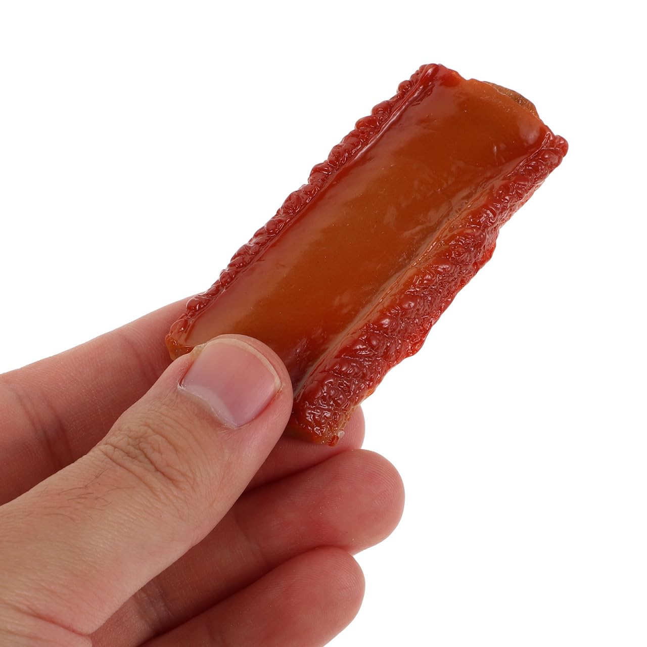 Adornos de carne simulada – 5 piezas de costillas de cerdo estofadas realistas para decoración de cocina del hogar, accesorios de fotografía de alimentos, carne falsa en miniatura para enseñar 3
