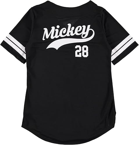 Miniatura 2 de Disney Camiseta de béisbol de Mickey Mouse con botones para mujer, diseño de Mickey y Minnie Mouse