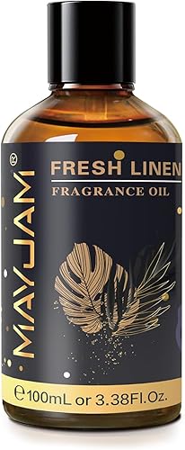 Miniatura 2 de Aceites aromáticos de lino fresco de 3.38 onzas líquidas con cuentagotas de vidrio, aceites esenciales para difusores para el hogar, aceites