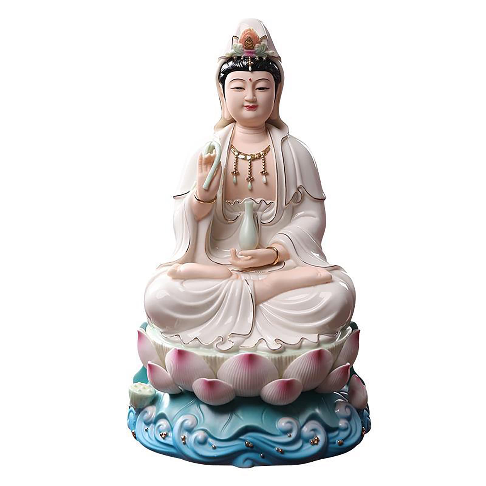 Estatua De Buda Kuanyin Para Decoración Del Hogar, Estatua De La Diosa De Guanyin, Estatua De Quanyin, Estatuas De Jardín De Oficina Para Meditación, Yoga, Decoración Espiritual De Feng Shui(Size:12