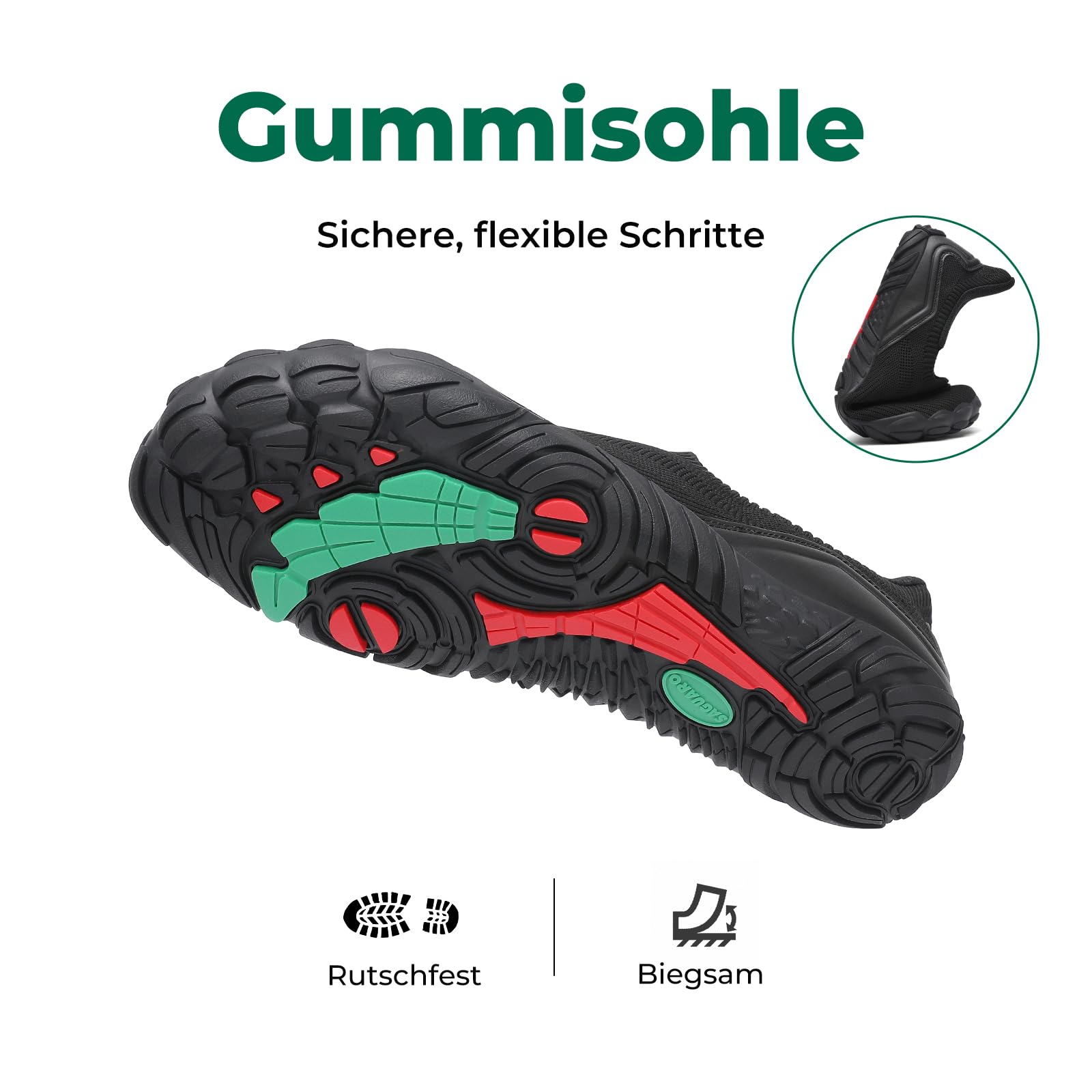 SAGUARO Unisex Barfußschuhe Minimalistische Slip-On Barefoot Sneaker für Alltag,Training,Walking Gr.36-48