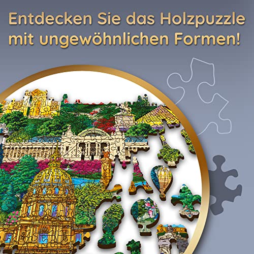 Trefl - Holzpuzzle, Frankreich Puzzle, Berühmte Orte - 1000 Teile, Wood Craft, unregelmäßige Formen… – Ansicht 5