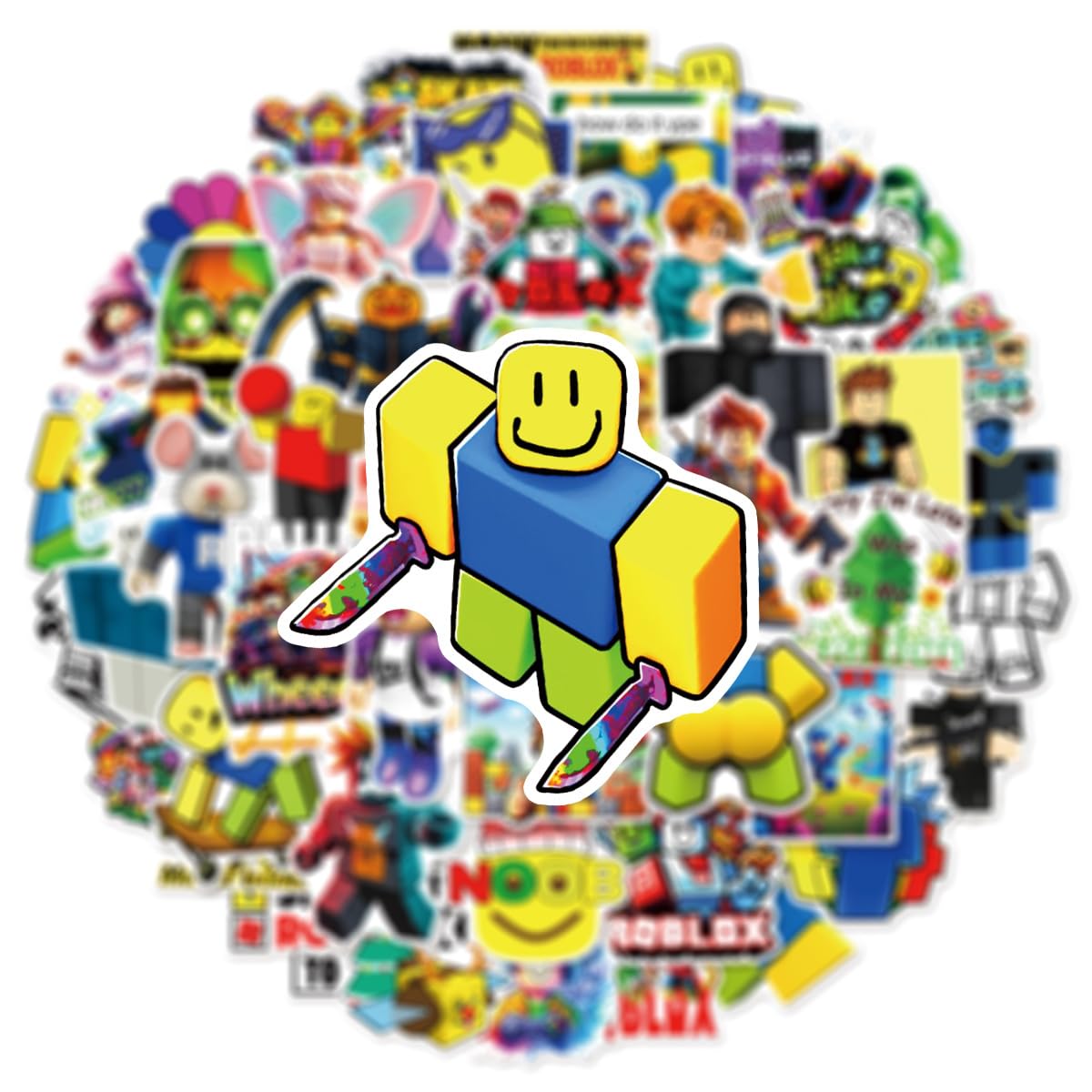 Roblo Stickers 50Pcs for Water Bottles Laptop Computer Skateboard Cute Sticker Gift for Kids Teens Waterproof - Image 3