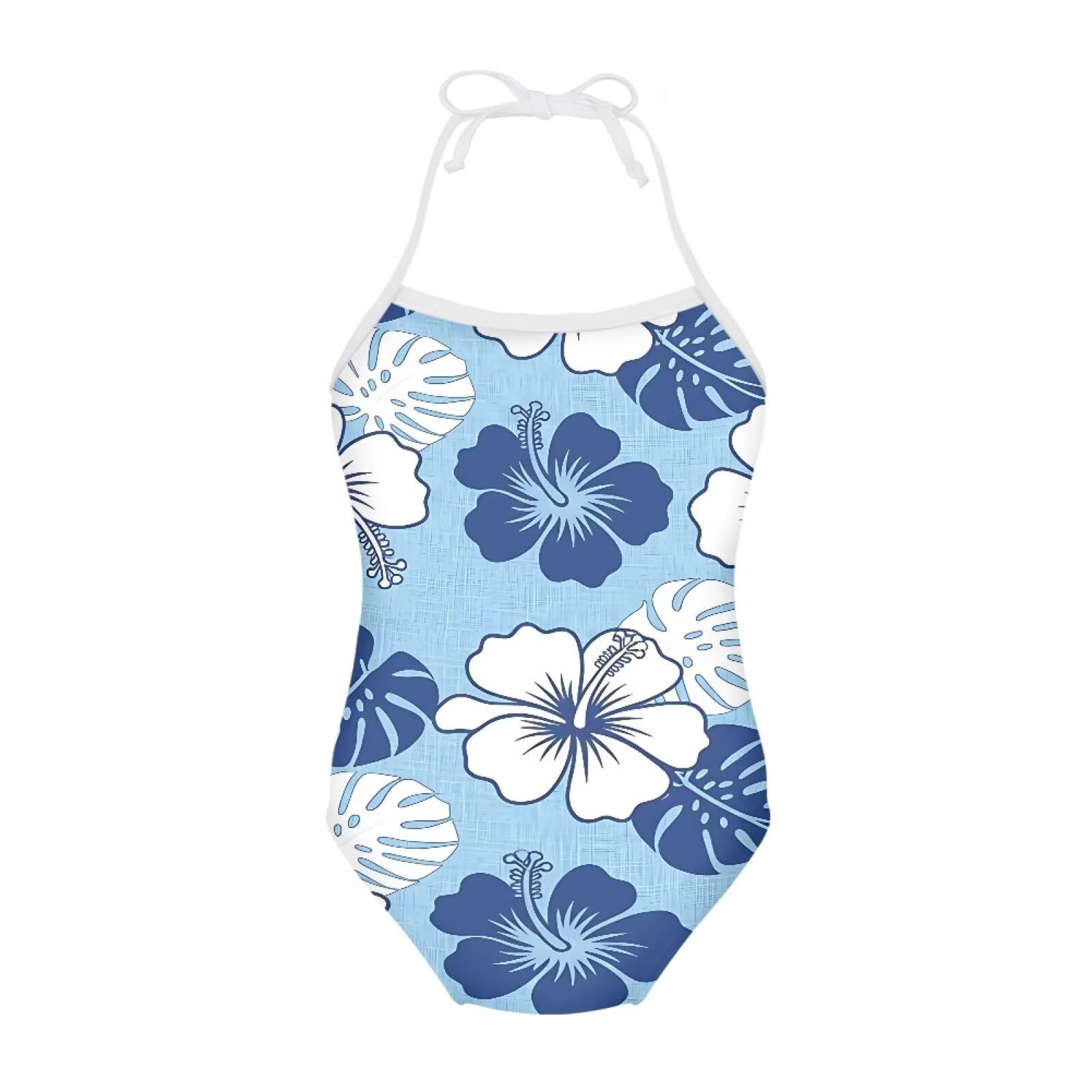 ELEQIN Cartoon Animal Cute Girls One Piece Swimsuit Adjustable Swimwear for 3Y-10Y