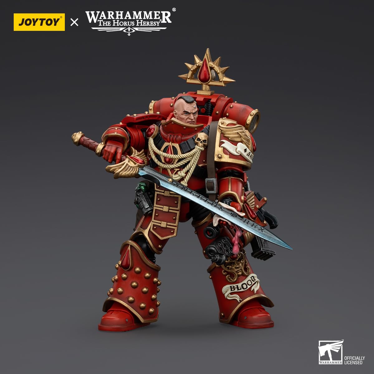 TOYVERSE JOYTOY 1/18 Action Figure Warhammer The Horus Heresy, Blood Angels Raldoron First Captain of The Blood Angels, Movable Joints, Character Model, Ages 15+