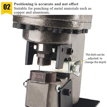 MHP-20 Hole Puncher Electric Hydraulic Hole Punch Tool Range from 6.5-20.5mm CE Proved 110V/220V
