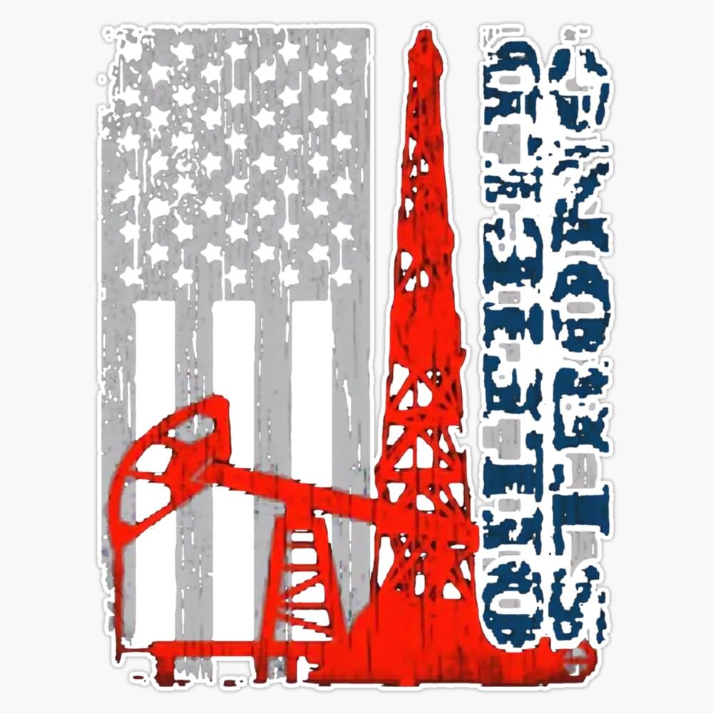 American Oilfield Strong Sticker Vinyl Waterproof Sticker Decal Car Laptop Wall Window Bumper Sticker 5"