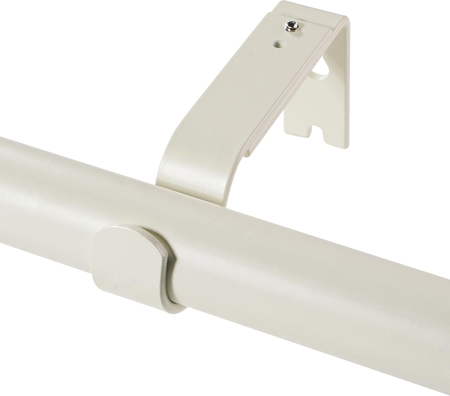 1" Curtain Rod with Sable Finials - 84" to 120", Weathered White