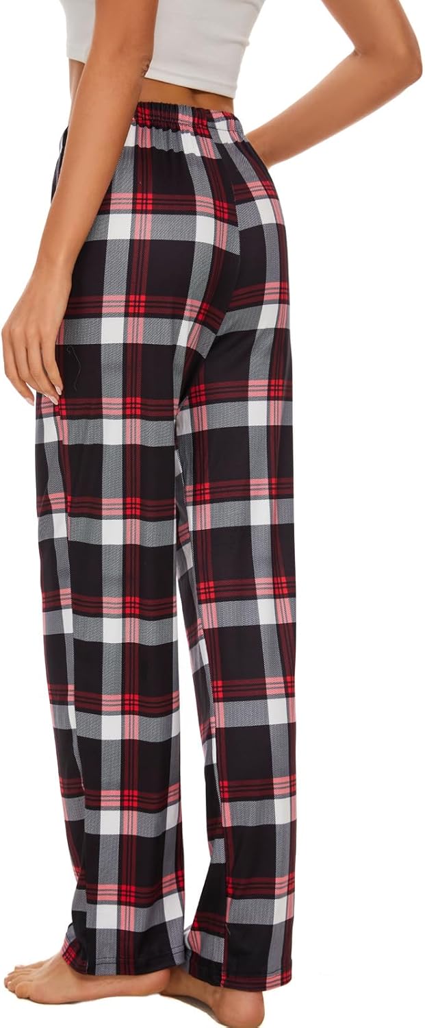 ROSA JUNIO Womens Pajama Pants with Pockets, Soft Drawstring Pajama Bottoms Women, Comfy Causal Sleep Lounge Pants - Image 2