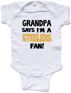 Baby's My grandpa says I'm a STEELERS Fan baby bodysuit