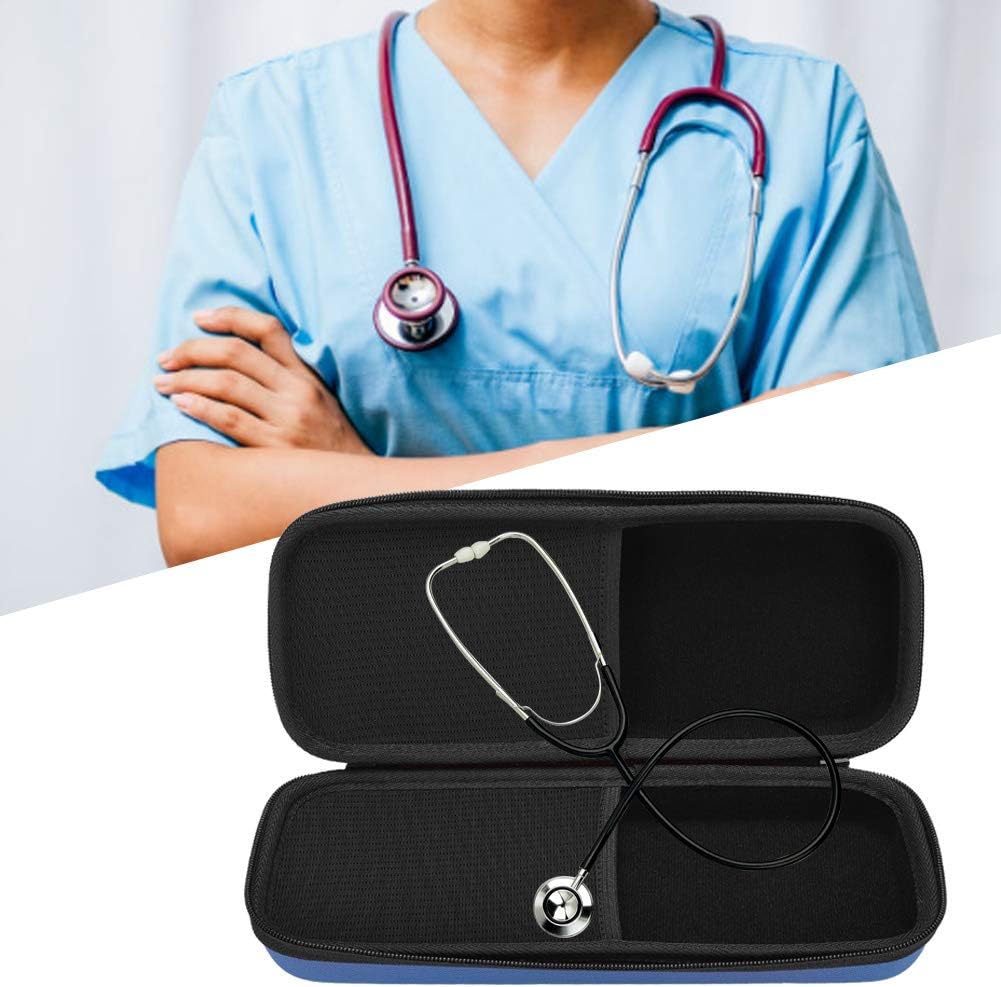 Stethoscope Carrying Case, Portable Household Stethoscope Storage Box Organizer Case Storage Bag Container(Blue)