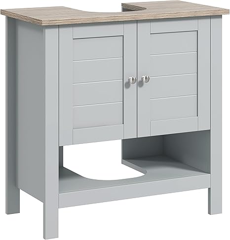 Amazon.com: Kleankin Pedestal Sink Storage Cabinet, Under Sink Bathroom ...