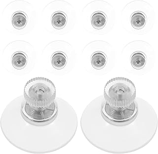 10pcs Plastic Suction Cups with Threaded Screw Nut Strong Vacuum Seal for Glass Aquarium and Bathroom Wall Hooks Multipurpose Home Storage Utility