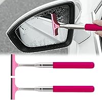 Vista 1 de Jeseny 2 unids coche espejo retrovisor limpiaparabrisas telescópico auto limpiador 38.6 in mango largo herramienta de limpieza de coche limpiador