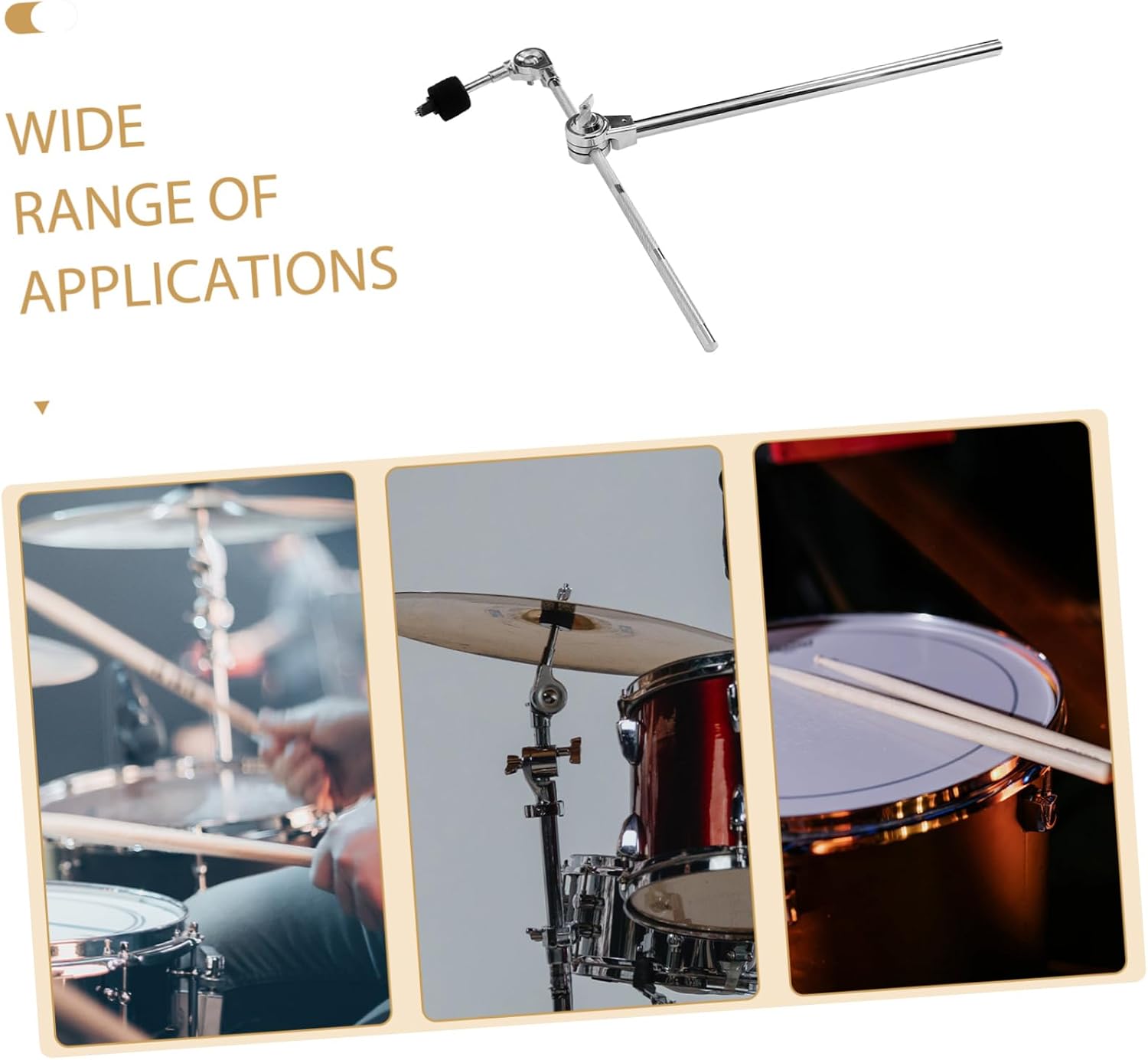 Totority Adjustable Cymbal Arm Holder Heavy Duty Stand for Drum Set Cymbal Boom Arm Accessory