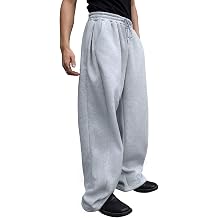 Hello MrLin Joggers for Men UK Cotton Baggy Wide Leg Sweatpants Men Casual Stretch Drawstring Gym Running Tracksuit Bottoms