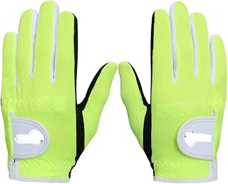 QSCTYG Golf Gloves 1 Pair Golf Gloves Kids Junior Children Left Right Hand Rain Grip 3D Performance Mesh Non-slip Micro Soft Fiber
