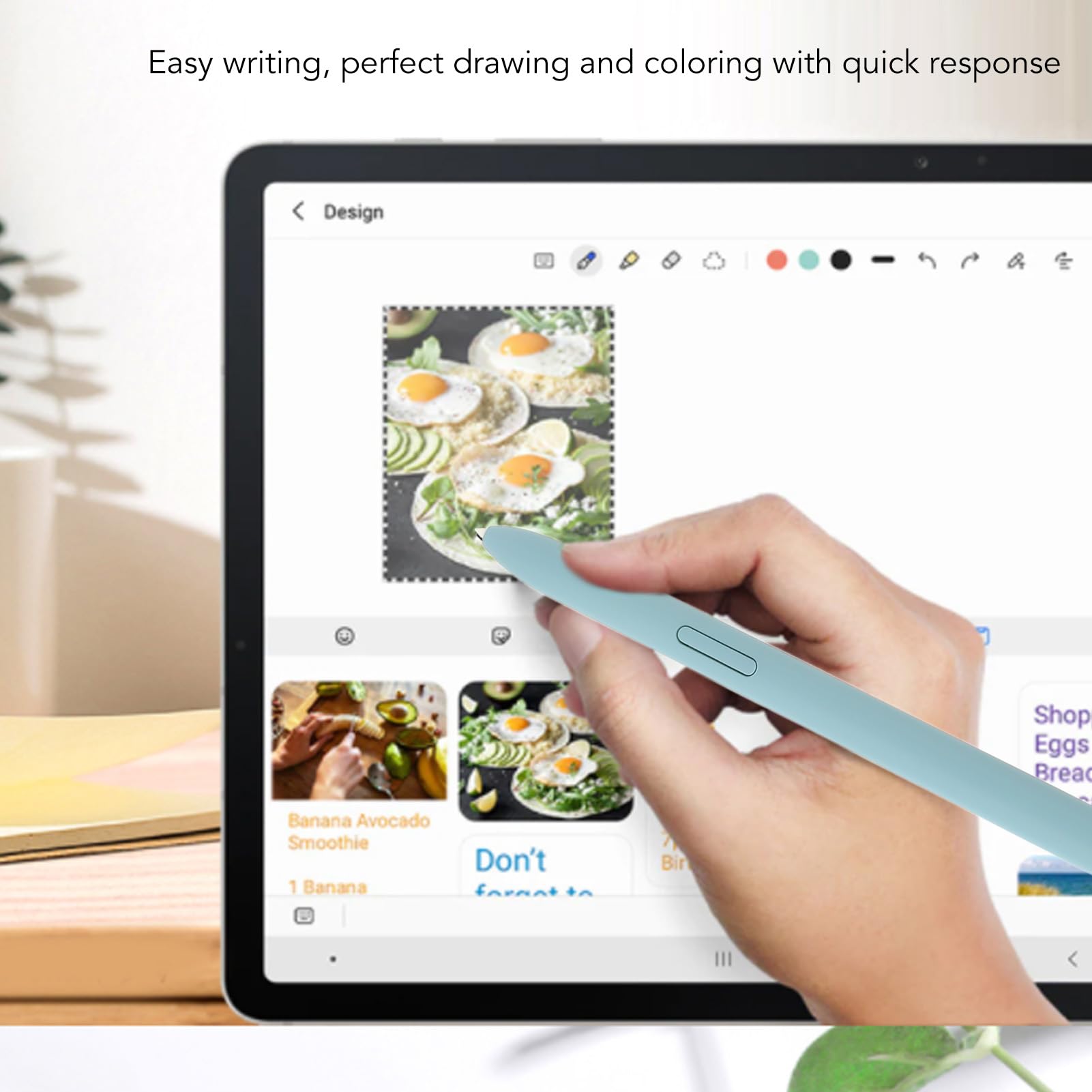 Lápiz Táctil Stylus, Lápiz óptico para Tableta de Control Preciso, Duradero y Sensible, 2 Piezas para Tab S6 Lite (Azul)