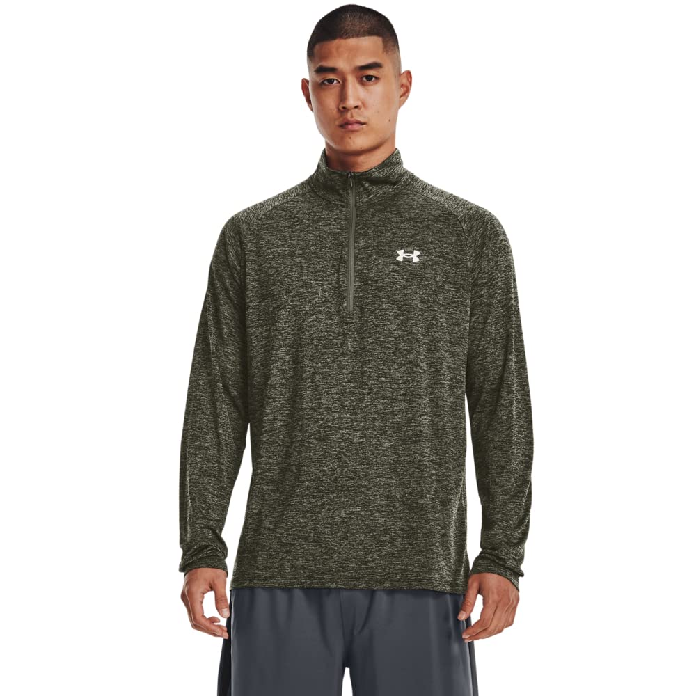 Under Armour Men's Tech 2.0 1/2 Zip-Up T-Shirt , (391) Marine OD
