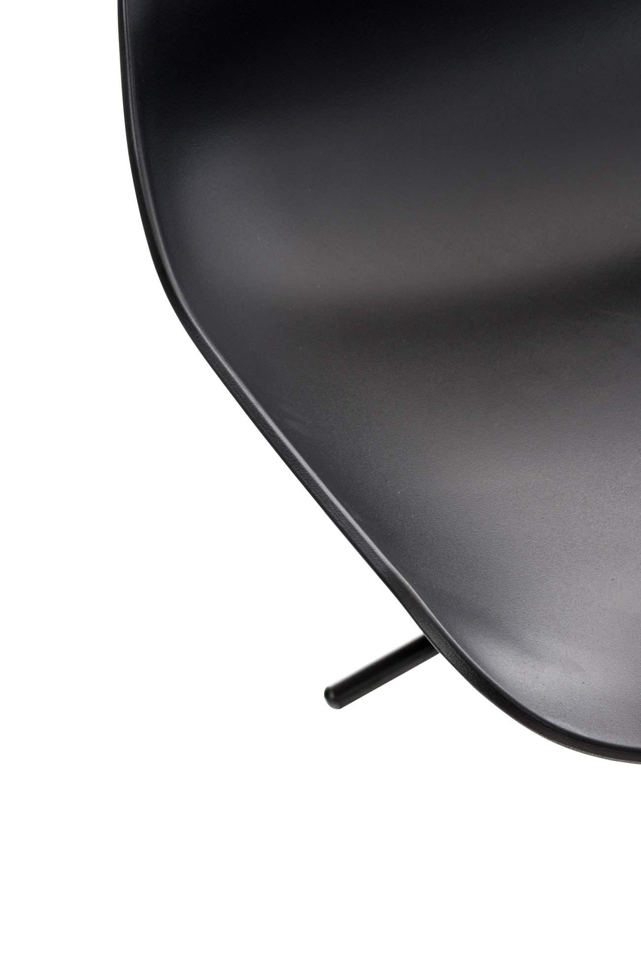 CLP Set di 2 sgabelli da bar Aveiro Con seduta in plastica I Sgabello da banco Altezza regolabile I Sgabello da banco Con base a tromba Colore nero
