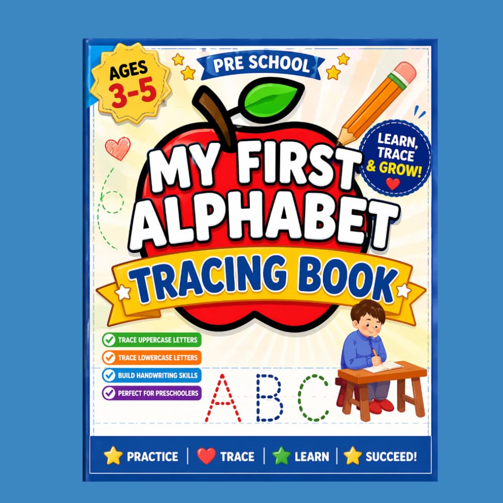 MY FIRST ALPHABET, TRACING BOOK: PRESCHOOL KIDS WRITING AND LEARNING THE ALPHABET, AGES 3-5 ACTIVITY BOOK