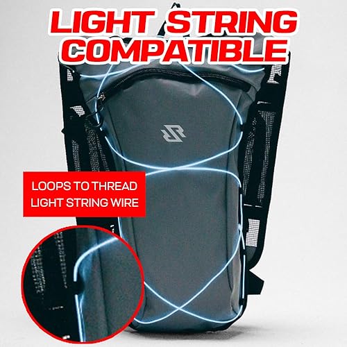 Miniatura 4 de RAVERUNNER Paquete de hidratación transparente  Mochila de hidratación aprobada por festivales transparente con vejiga de 2 litros  Mochila ligera