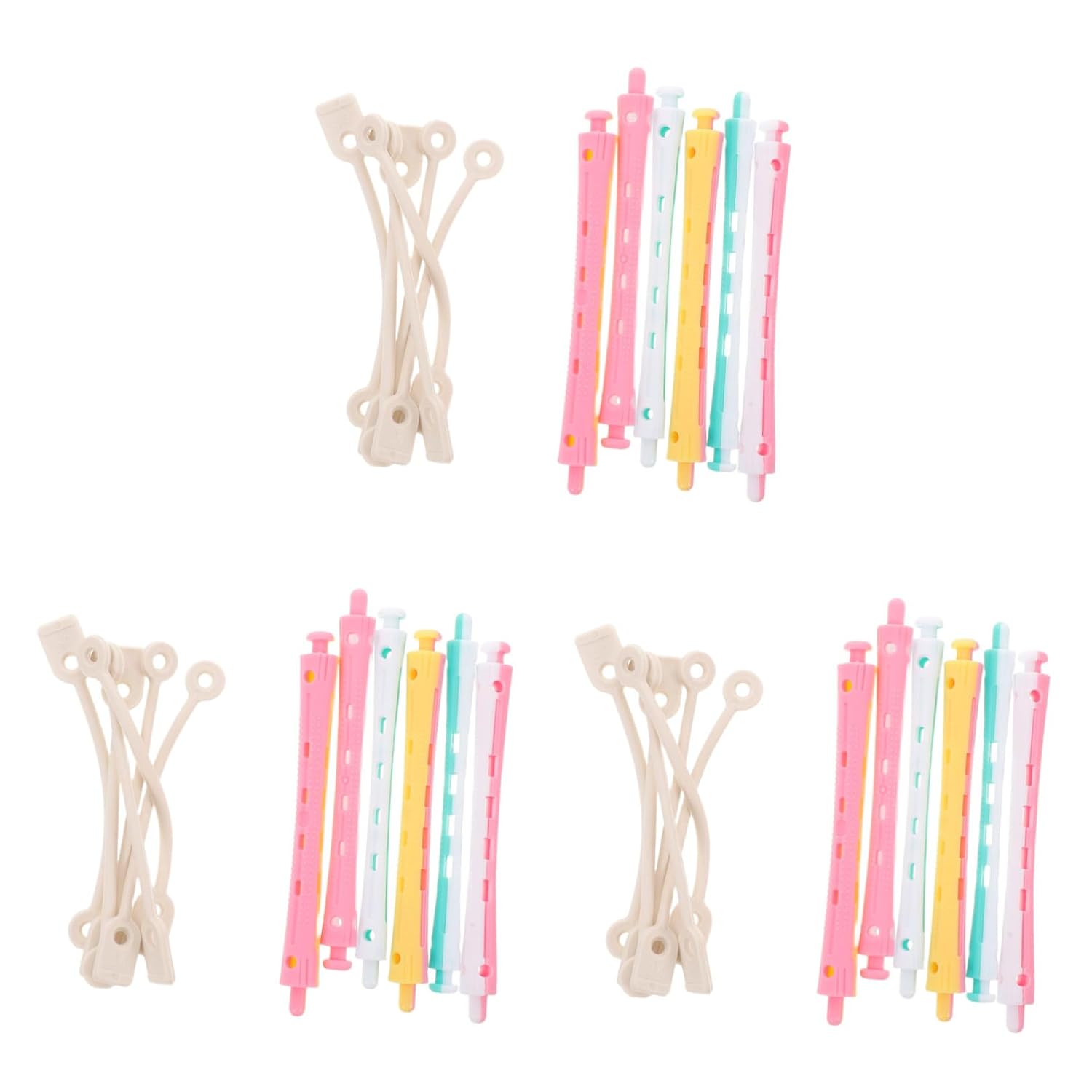 Vaguelly 18pcs Cold Wave Curl Rods for Hair Heatless Perming Plastic Hair Rollers 0.35in Diameter Versatile Design DIY for Experts and Beginners