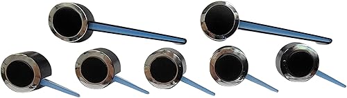 Tanin Auto Electronix - Agujas azul cielo con base negra y cromada para Chevrolet Silverado, Tahoe y GMC Sierra (7 unidades)