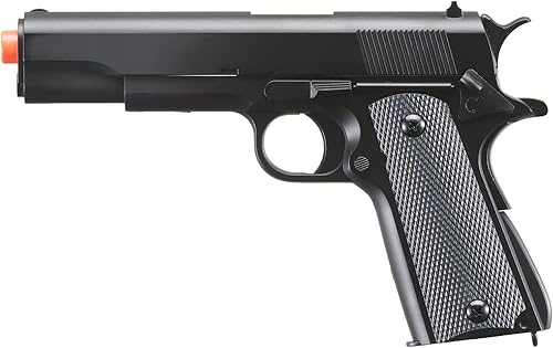 250 FPS Airsoft 1911 Pistola Full Metal Spring Powered - Negro