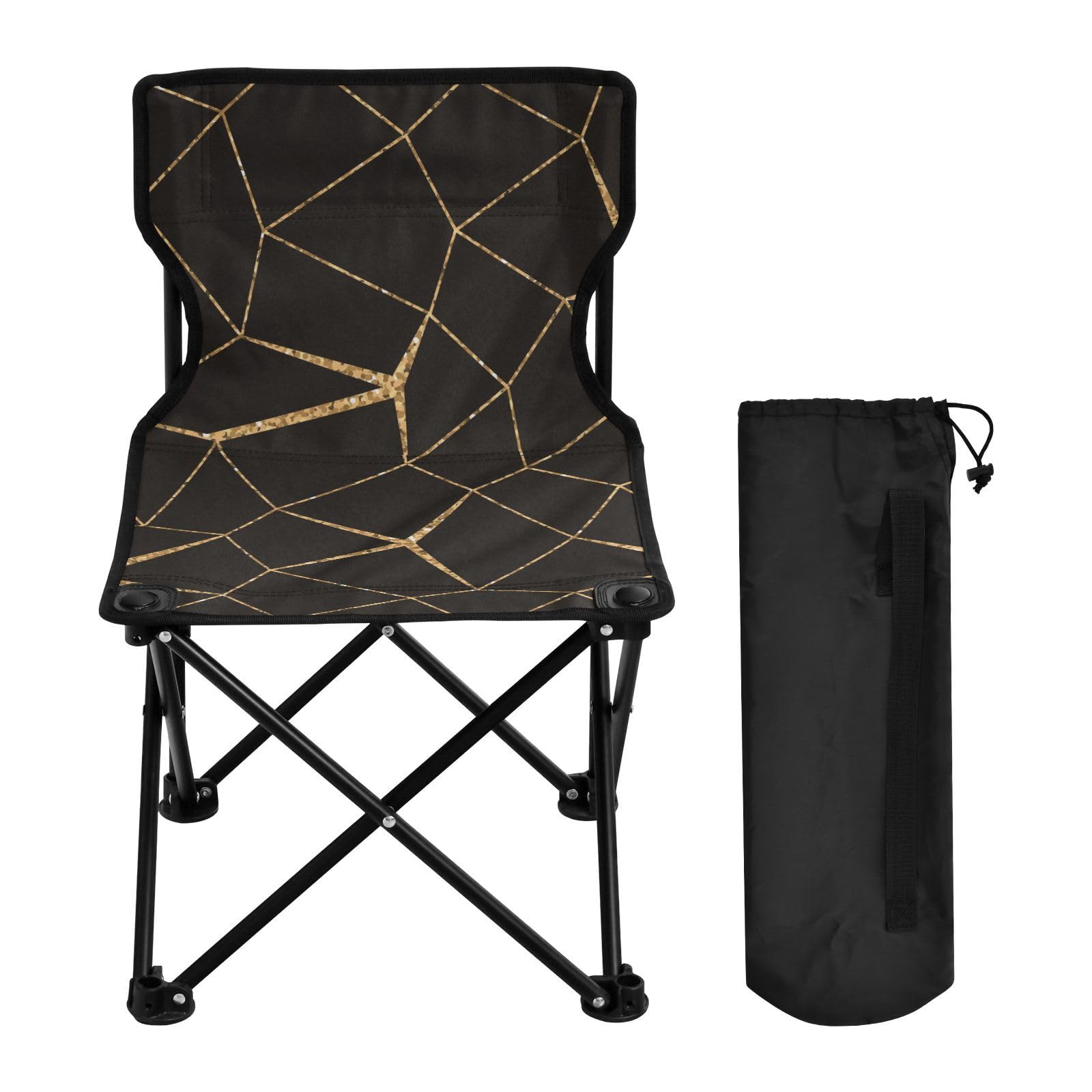 FRODOTGV Sedia da campeggio ultraleggera compatta in rete dorata, ultra leggera, con borsa per il trasporto, sedie da esterno per campeggio all'aperto, Rete dorata, 1 Size, Country Rustico