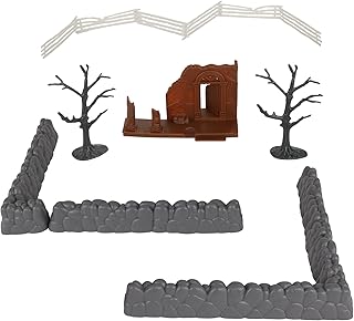 BMC CTS Estate Ruins Destroyed Mansion - 13pc Plastic Figure Playset Accessories