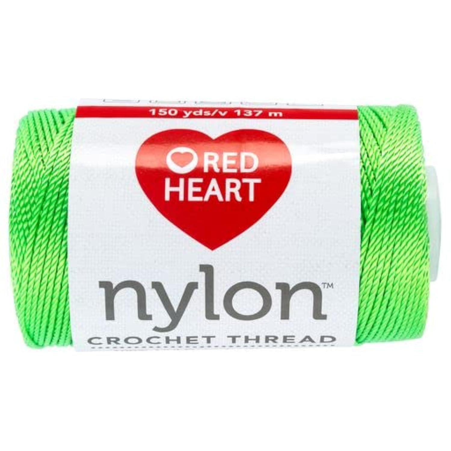 Red Heart Nylon Crochet Thread Size 18, Bright Green, Single